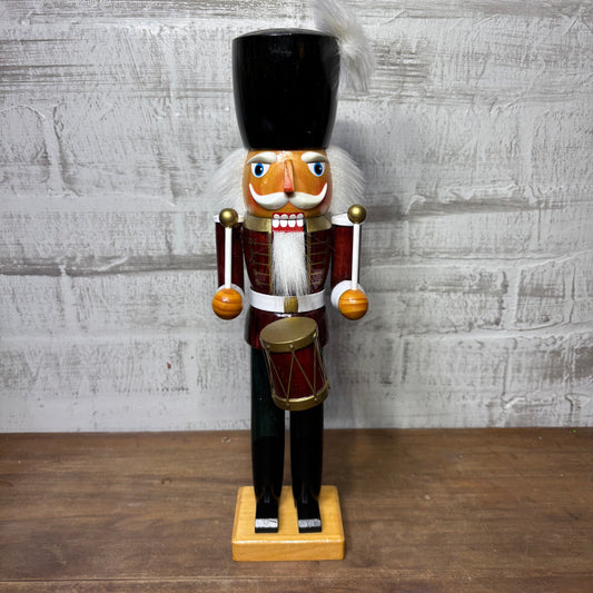 Vintage Traditions Wooden Toy Soldier Drummer Nutcracker