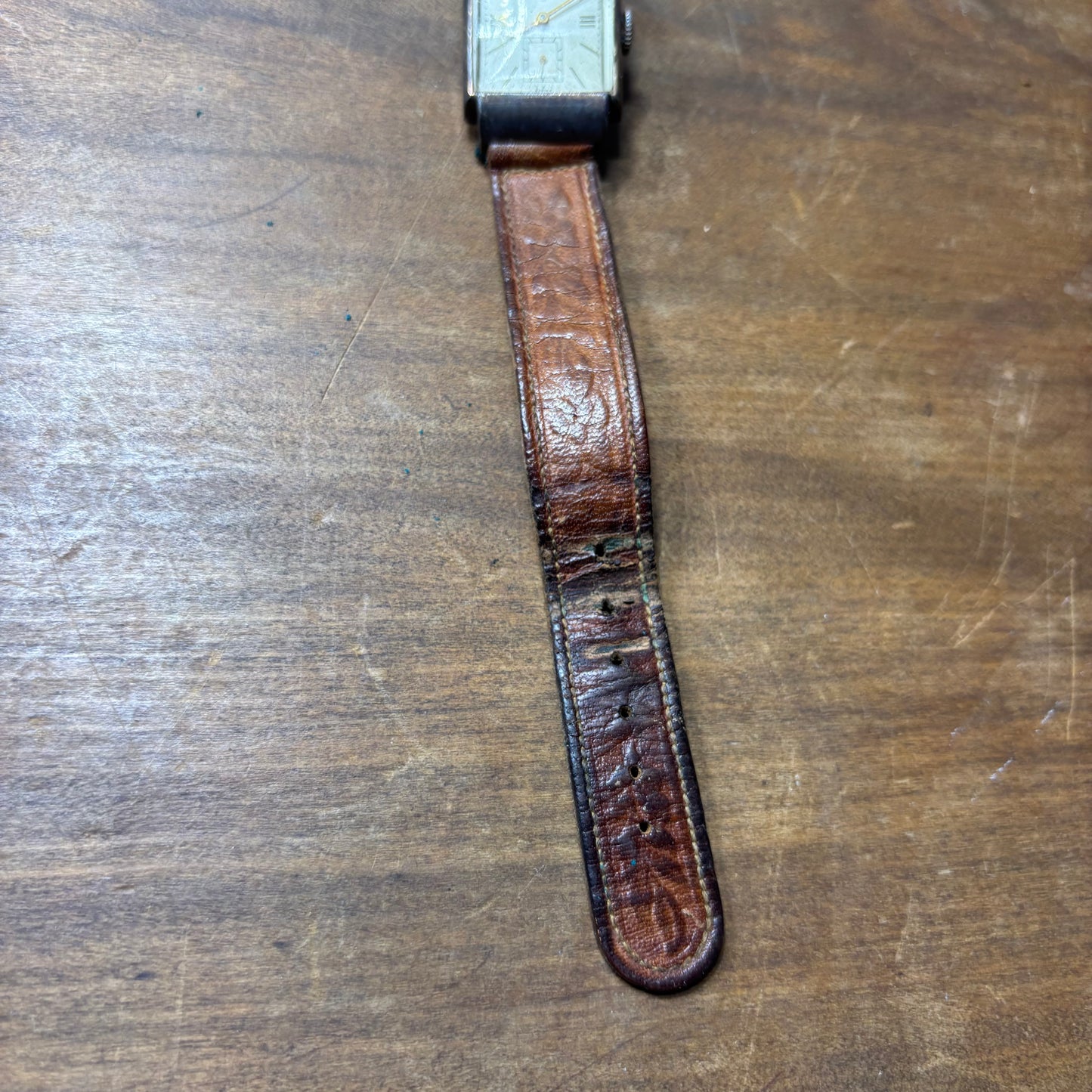 Vintage Harvel “Tank” Watch W/ Croton Red Case