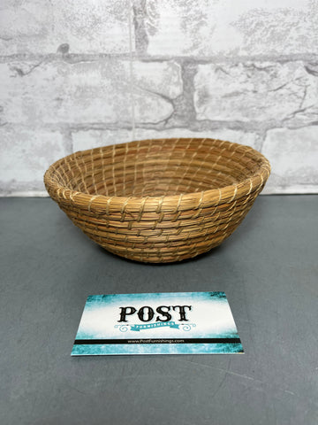 Vintage Woven Circular Bamboo Basket