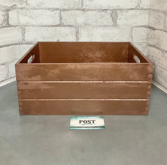 Rose Gold Wood Crate