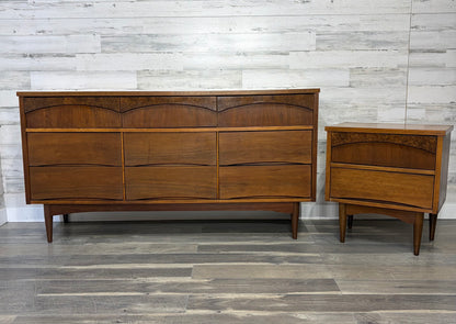 Mid Century Dresser & Nightstand Set