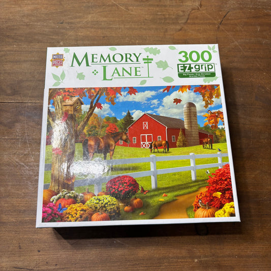 Memory Lane Horses By The Barn 300 Piece Puzzle