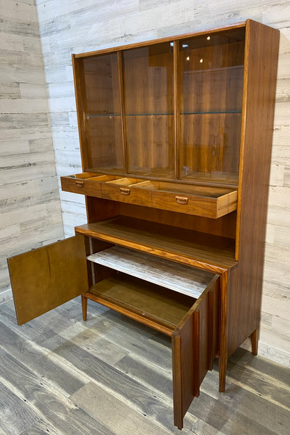 Mid Century Keller Walnut Hutch