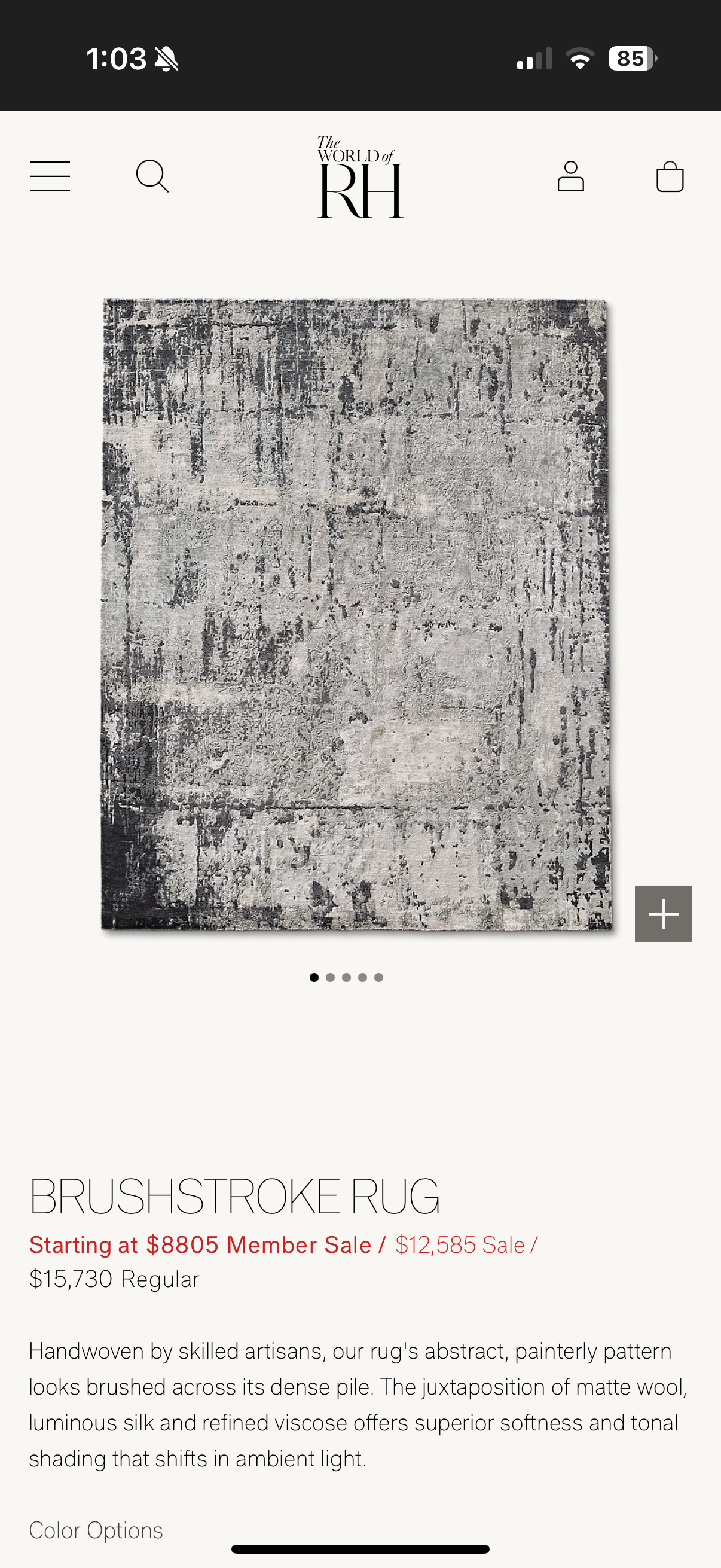 Restoration Hardware 10x14 Area Rug