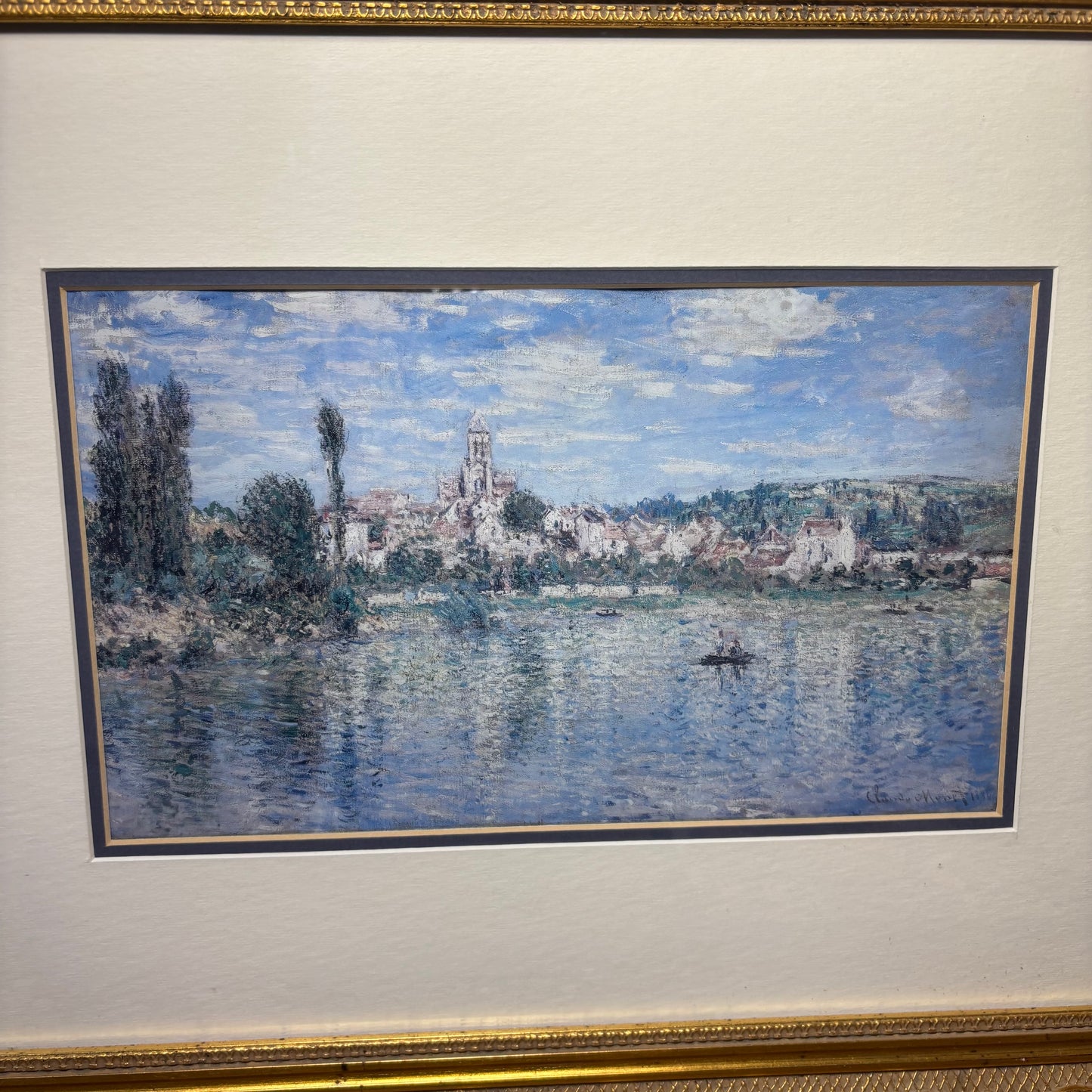 Toscano Vetheuil In Summer Framed Canvas Painting