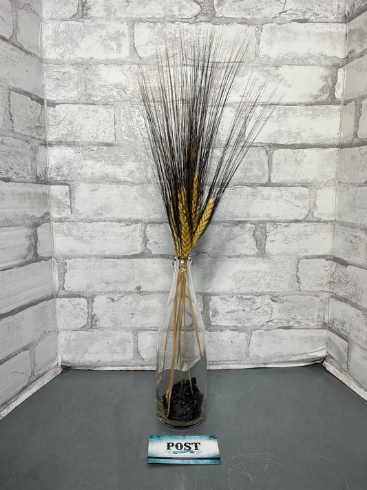 Decorative Vase W/ Wheat Grass