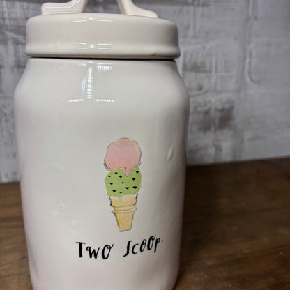 Rae Dunn “Two Scoops” Canister Artisan Ice Cream Collection