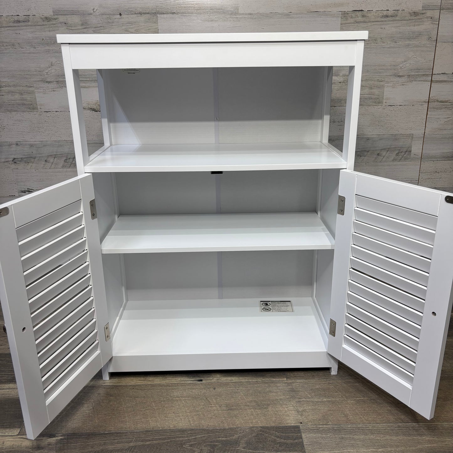 White Floor Storage Cabinet