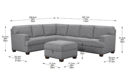 Thomasville 3pc Sectional Couch