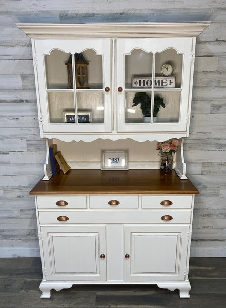 White Farmhouse China Hutch