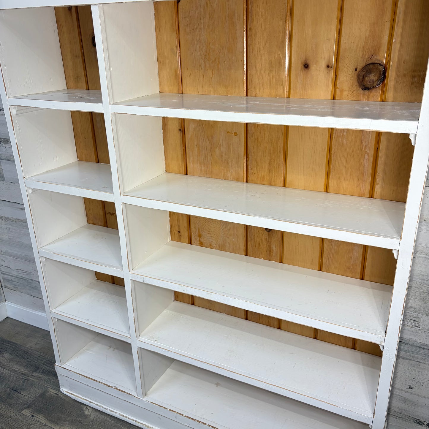 Rustic White Bookshelf