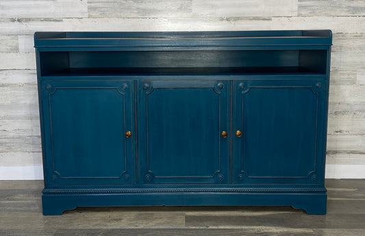 Vintage Blue Buffet Cabinet
