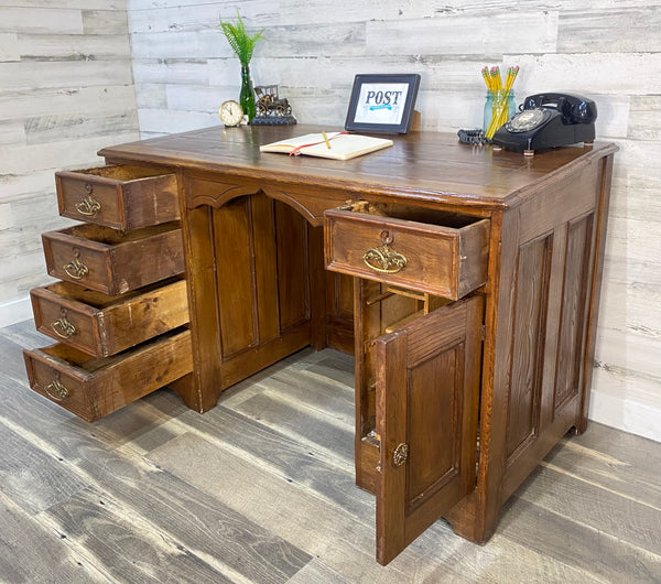 Antique Solid Wood Writing Desk