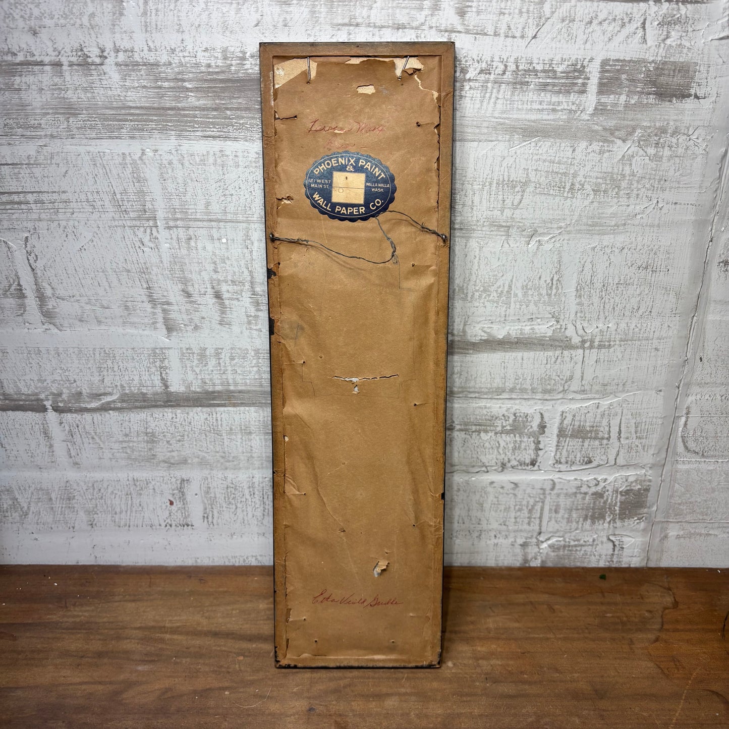 Antique Triple Picture Frame With Portraits