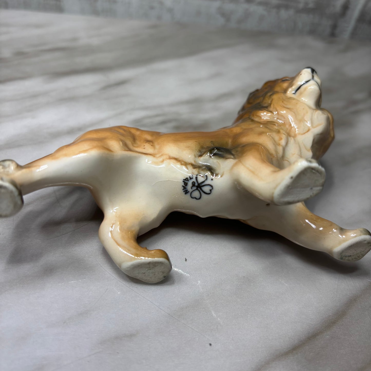 Vintage Porcelain Lion Figurine