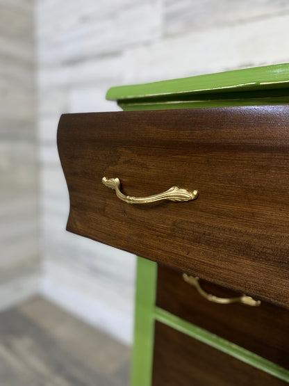 Green & Brown Antique Dresser