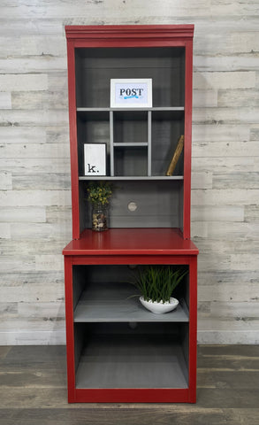 Pottery Barn Red Bookshelf 2pc