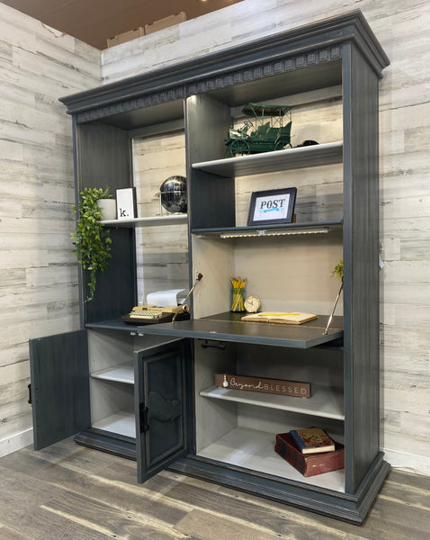 Dark Gray Cabinet/ Bookshelf