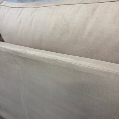 Beige Microsuede Sofa Couch