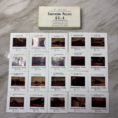 Vintage Boxed Set of 20 35mm “Southern Pacific” Interurban Film Slides