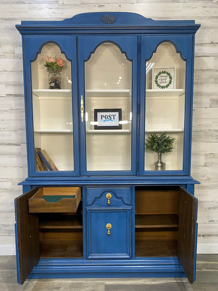 Navy Blue China Hutch