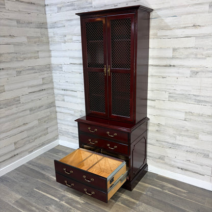 Vintage File Cabinet W/ Hutch