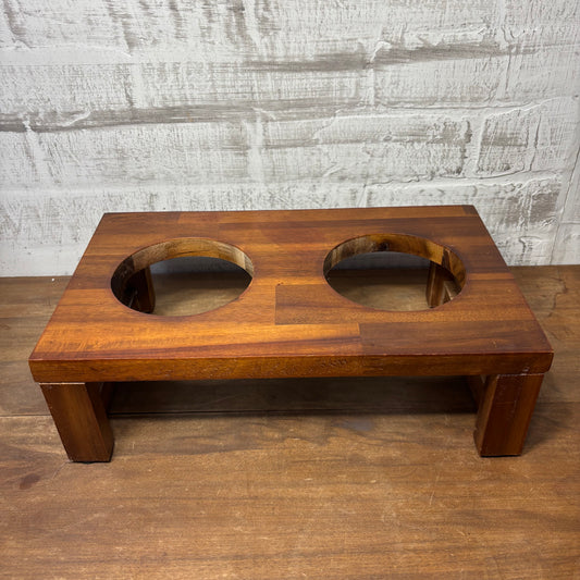 Wooden Elevated Dog Bowl Stand