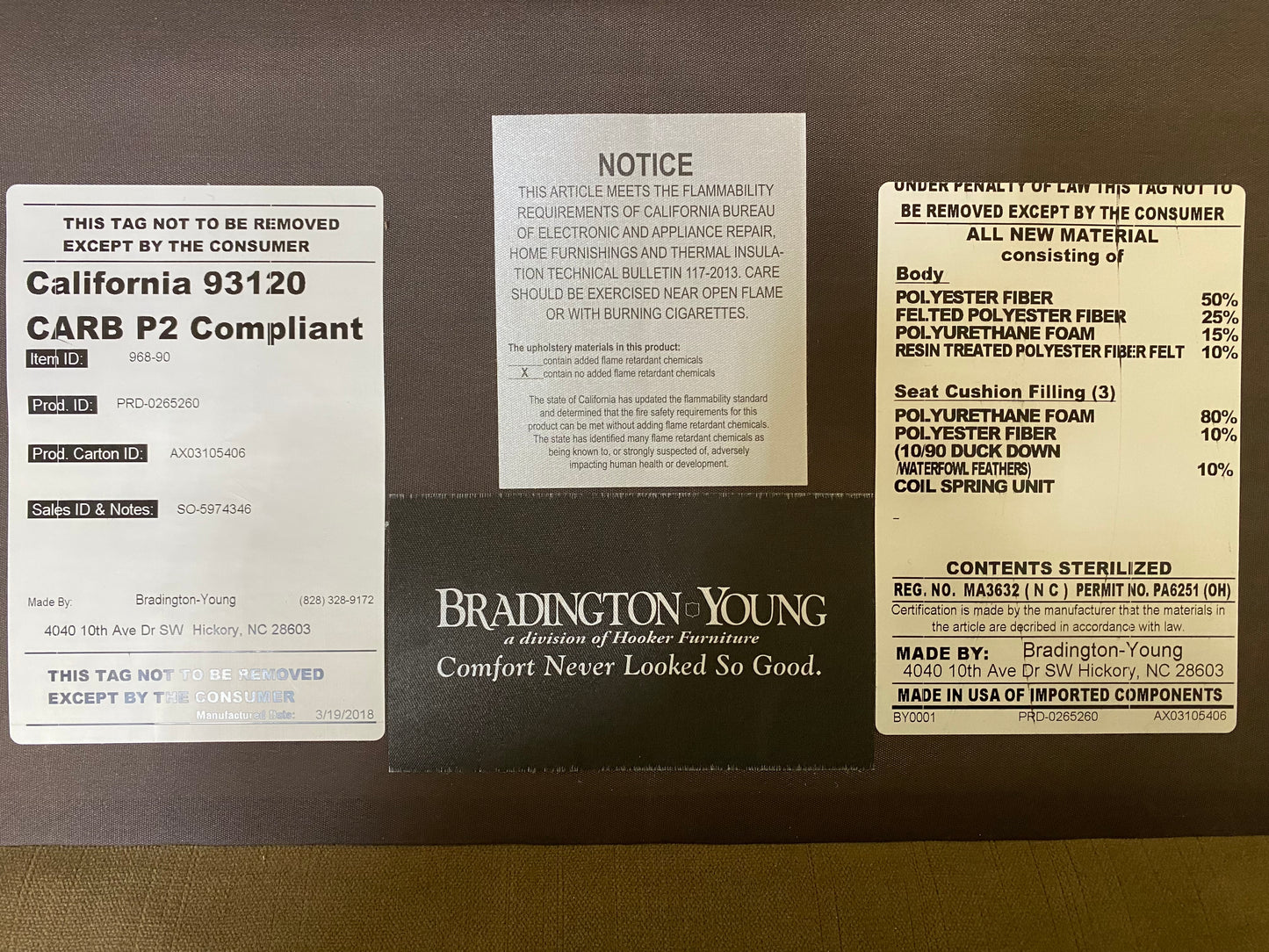 Bradington Young Power Reclining Sofa