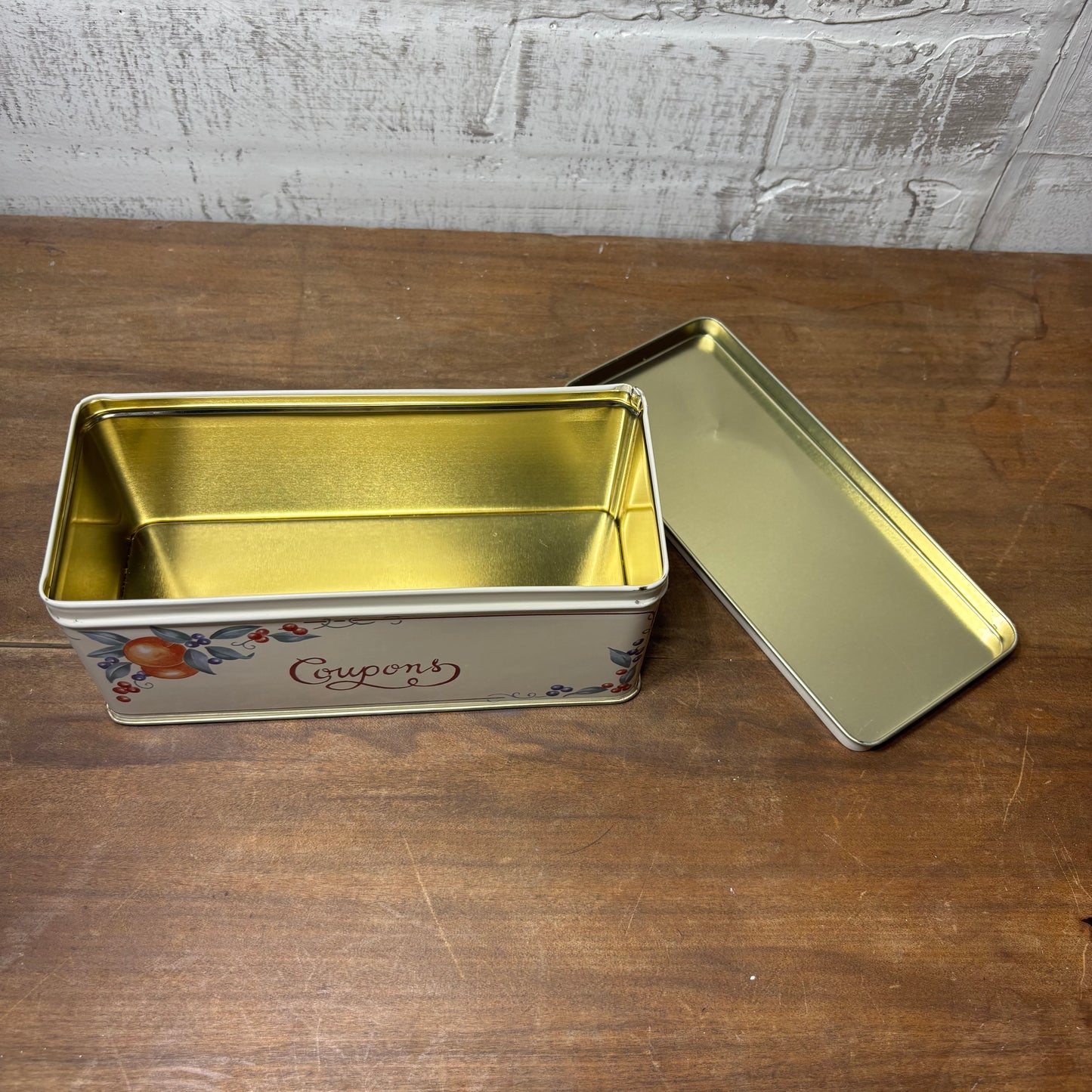 Vintage “Coupon” Tin Storage Box