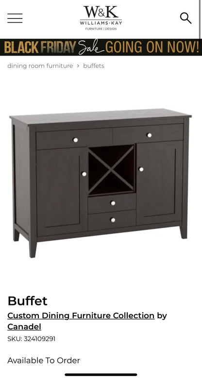 Espresso Wood Buffet By Canadel