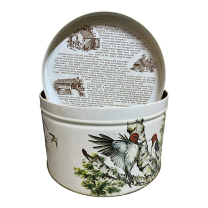 Vintage Decorative Feathered Friends Storage Tin