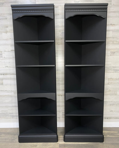 Set Of 2 Corner Bookshelves