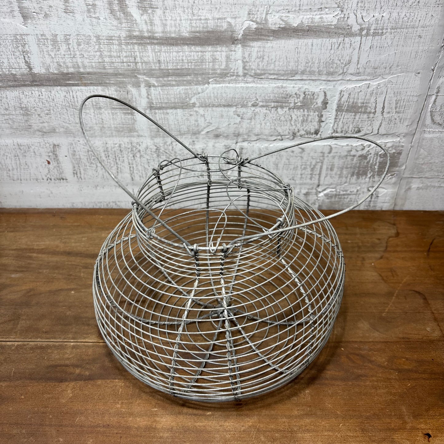 Antique Metal Wire Egg Gathering Basket