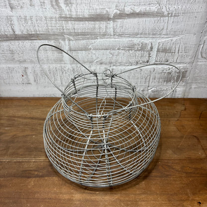 Antique Metal Wire Egg Gathering Basket