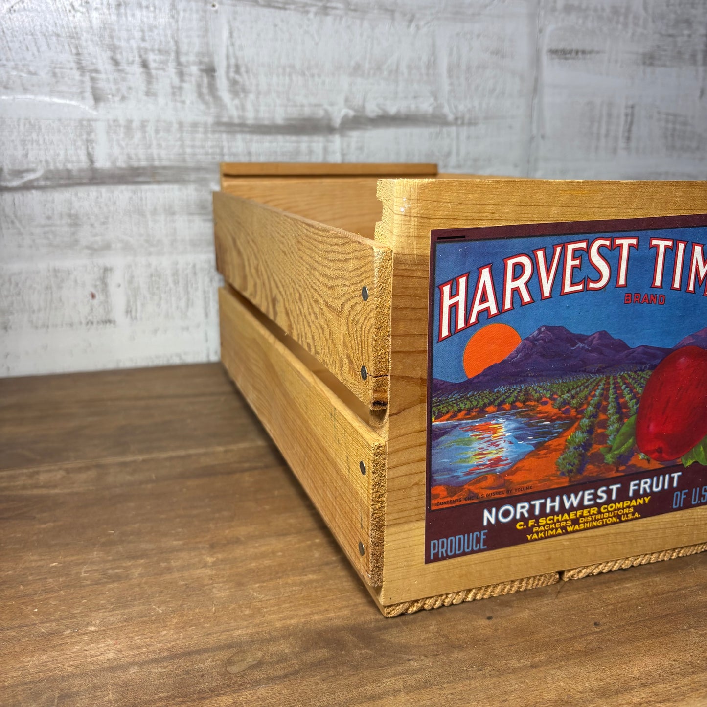 "Harvest Time" Wooden Crate
