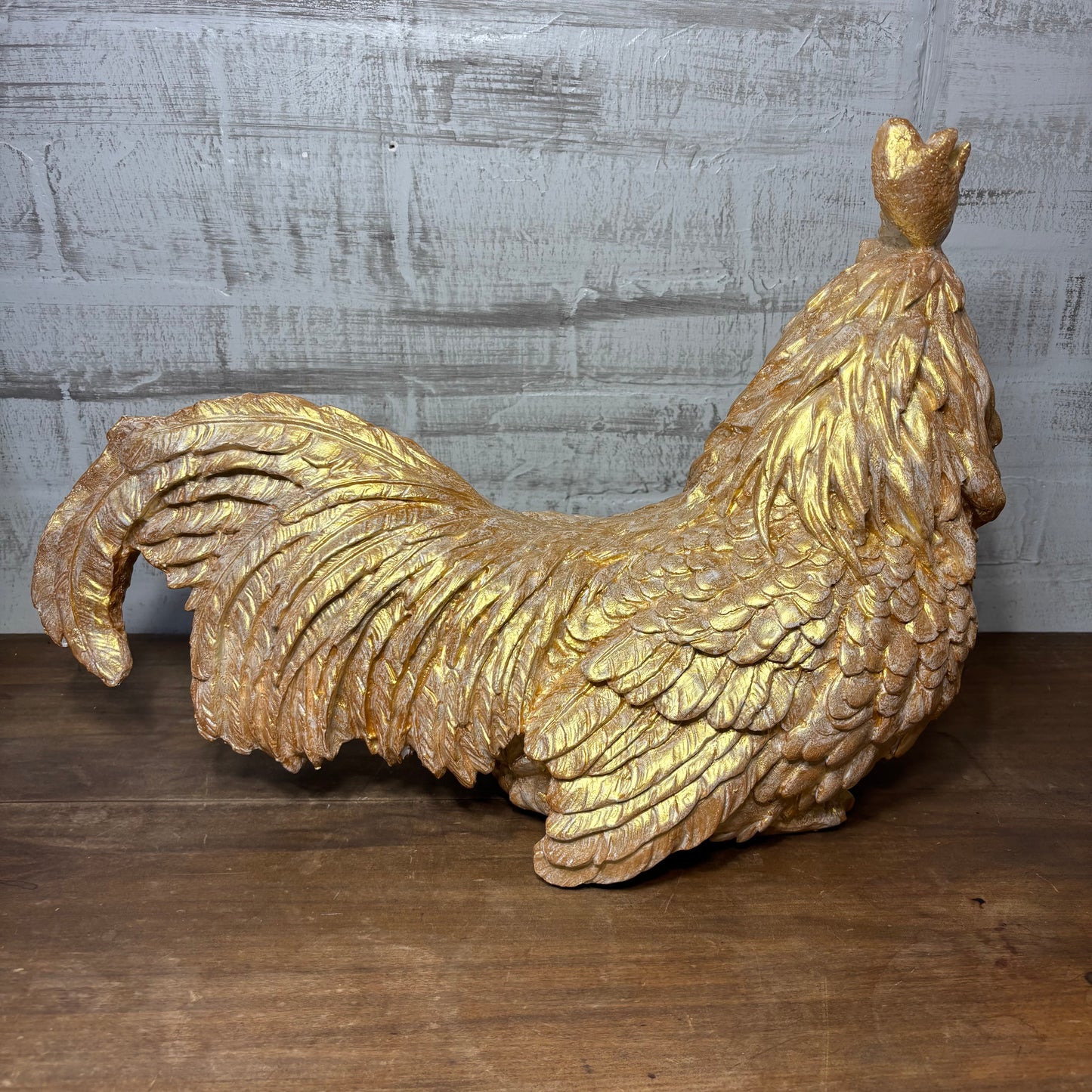 Gold Rooster Statue