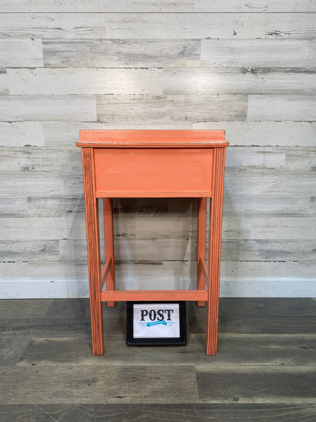 Antique Coral End Table