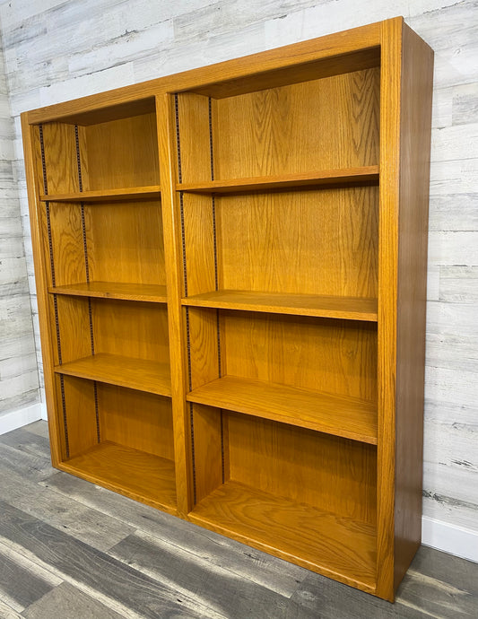 Double Bookshelf Oak Wood