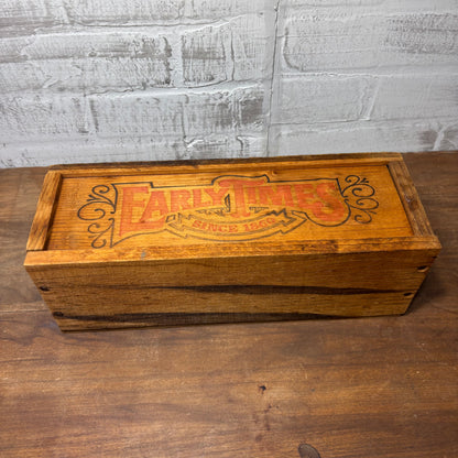 Vintage “Early Times Since 1860" Wood Box Case