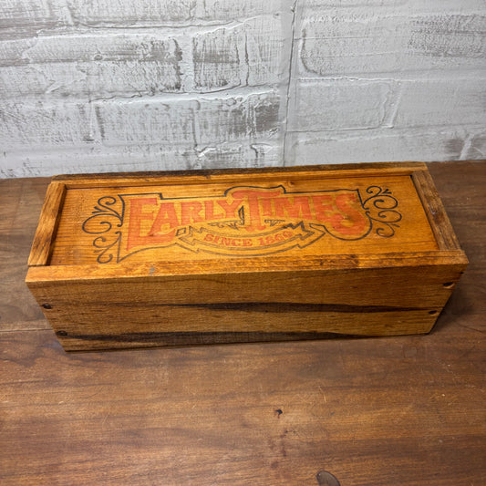 Vintage “Early Times Since 1860" Wood Box Case
