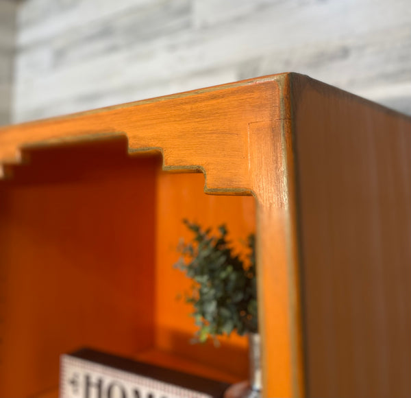 Rustic Orange Bookshelf