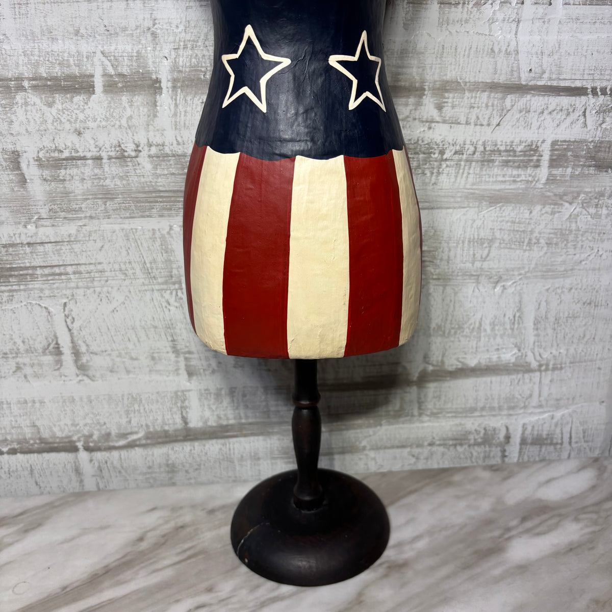 Americana Tabletop Paper Mache Mannequin