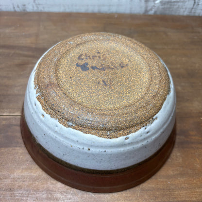 Rustic Two-Tone Stoneware Bowl