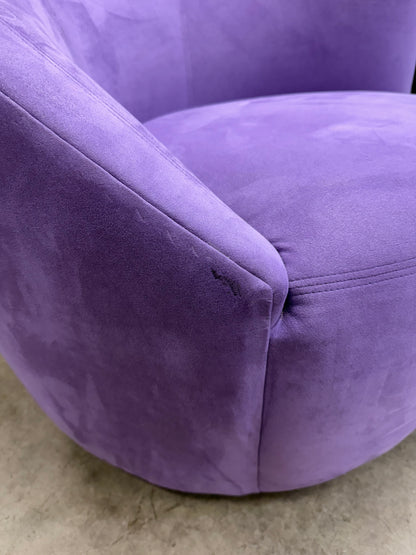 Vintage Lounge Vladimir Kagan's Nautilus Design Chair - Purple