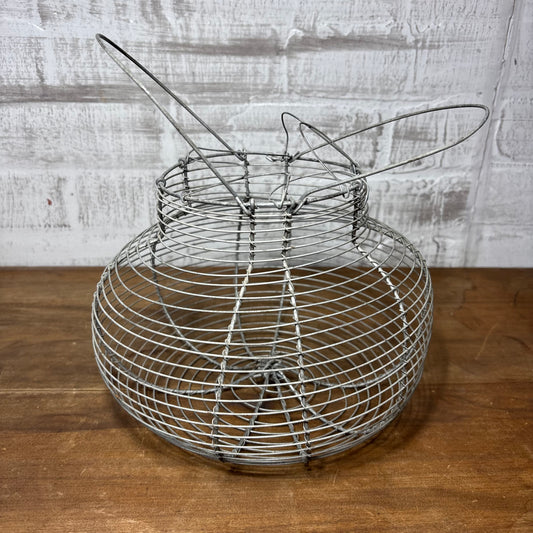 Antique Metal Wire Egg Gathering Basket