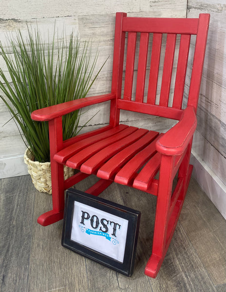 Kids Size Red Rocking Chair