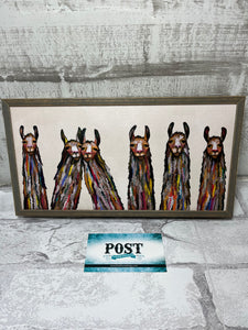 “Six Lively Llamas” Wall Art