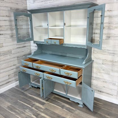 2pc Flint Ridge China Hutch