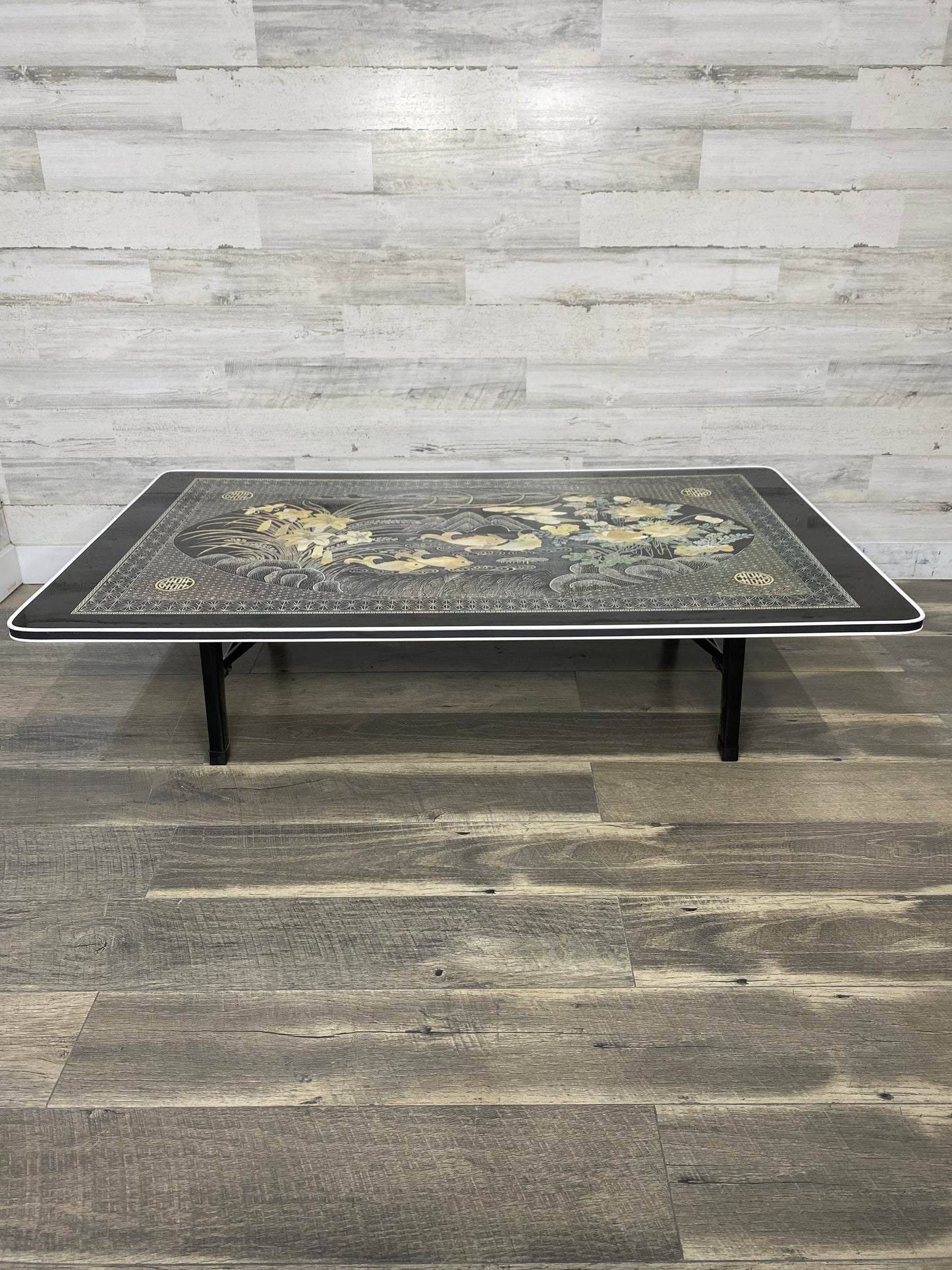 Vintage Folding Korean Tea Table- Black