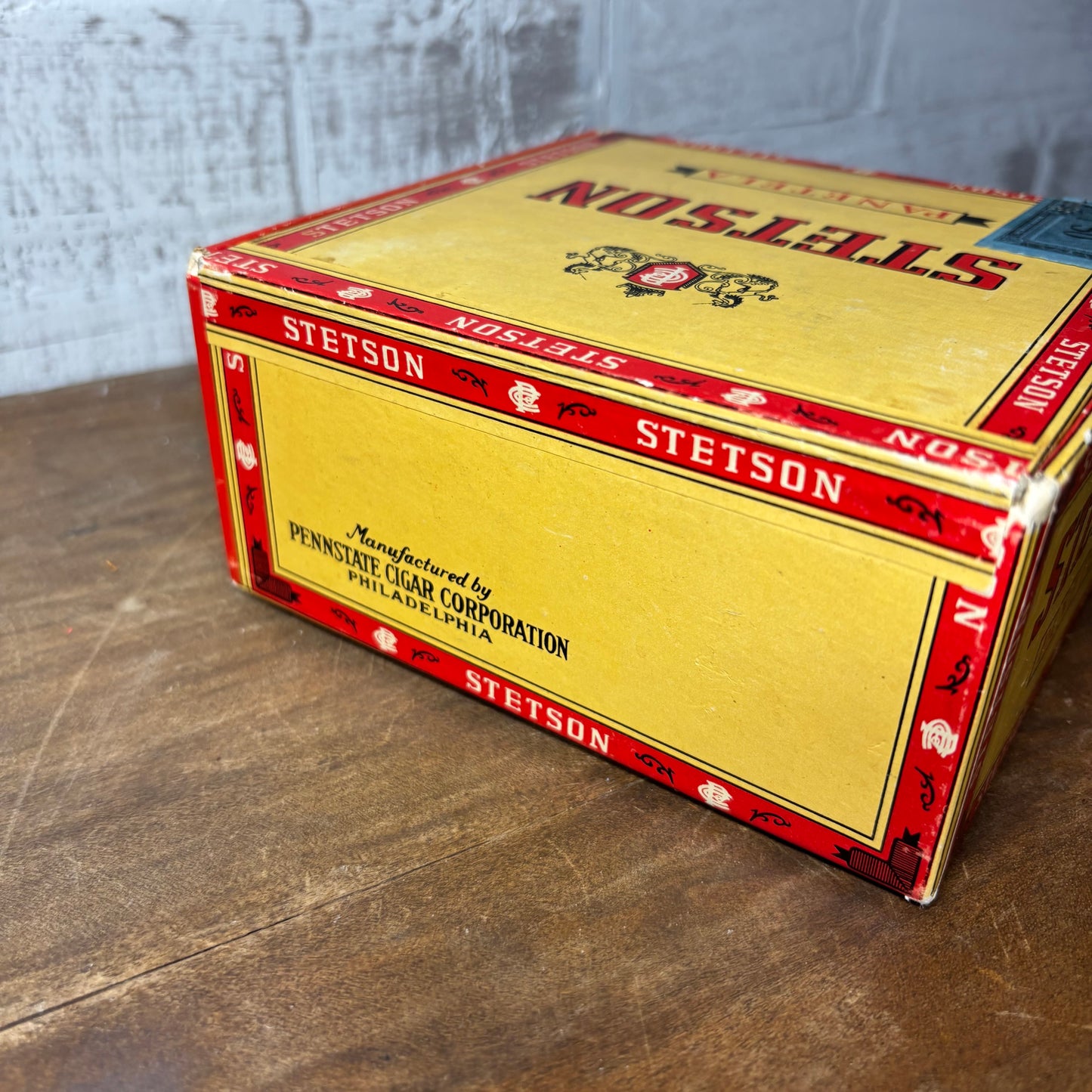 Vintage Stetson Panetela Cardboard Cigar Box